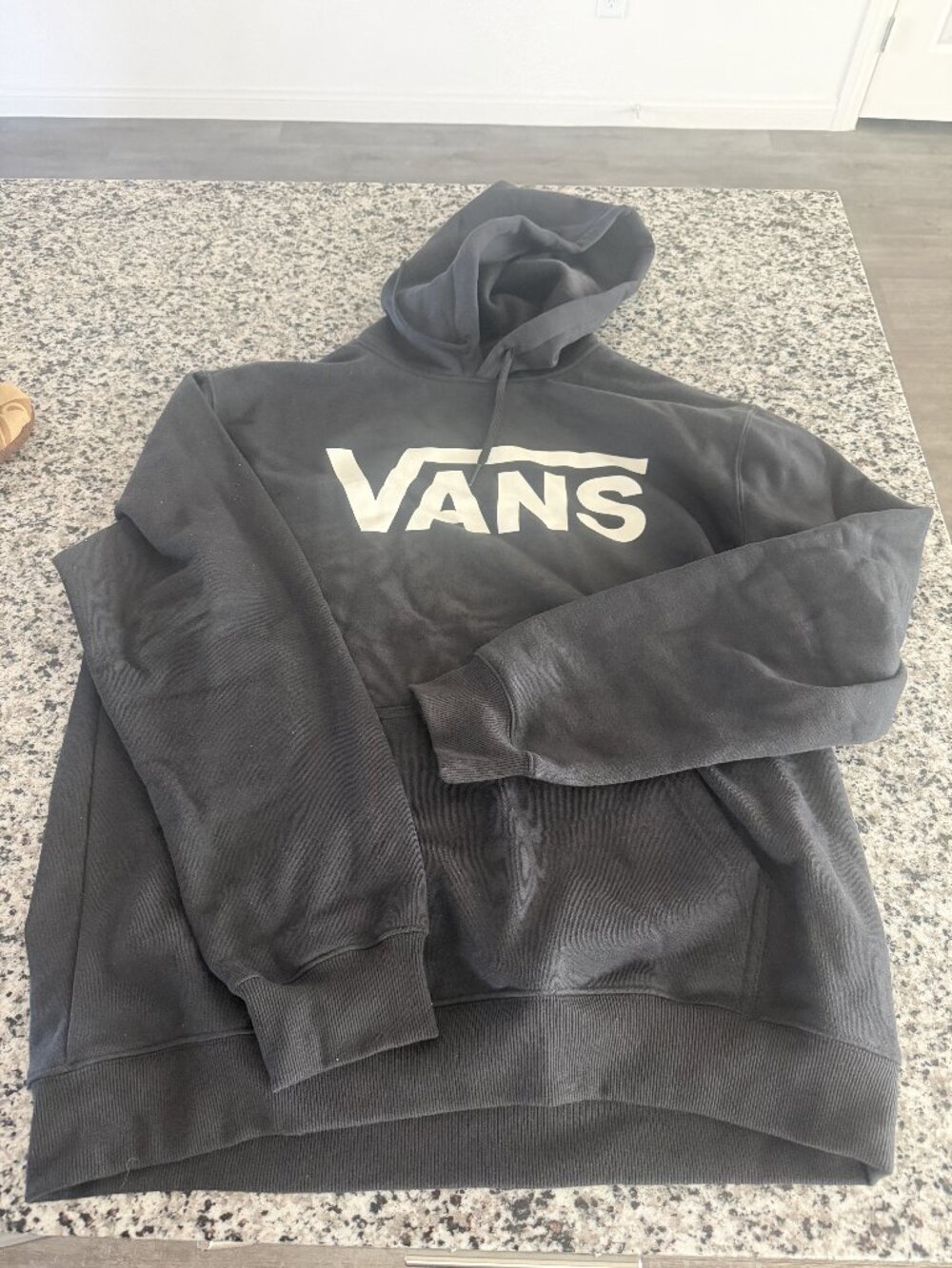 VANS Off The Wall Classic Pullover Hoodie Logo Sweatshirt Black Skate Y2k